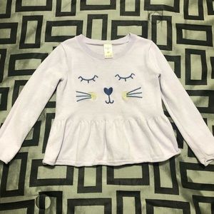 OSHKOSH lilac peplum sweater 3T